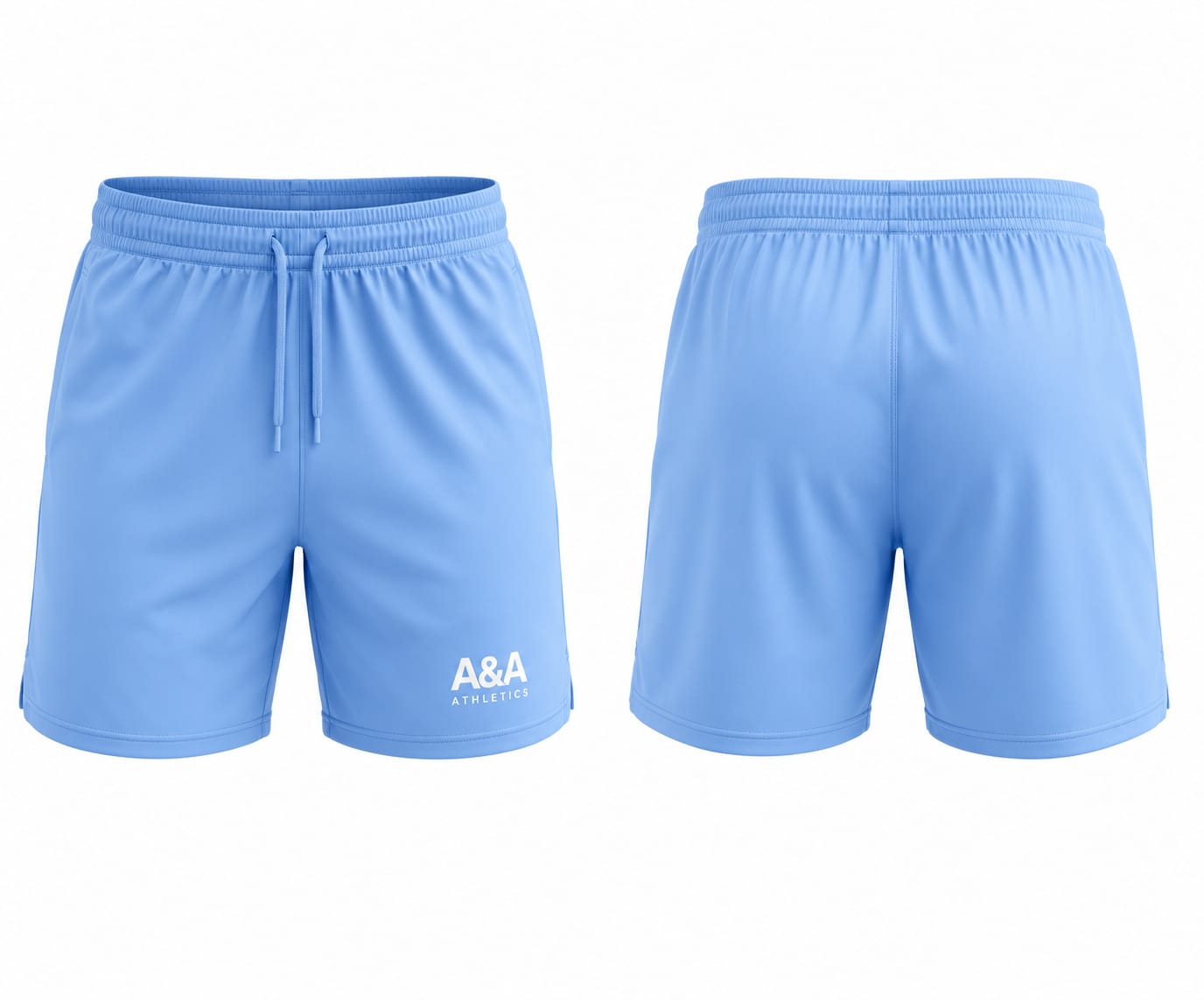 A&A Athletics Performance Shorts- Baby Blue
